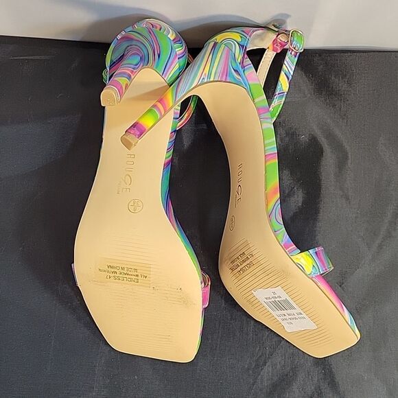 BRAND NEW ROUGE HELUIM SQUARE TOE OPEN TOE ADJUSTABLE BUCKLE  STRAP SANDAL G1 - Picture 13 of 14